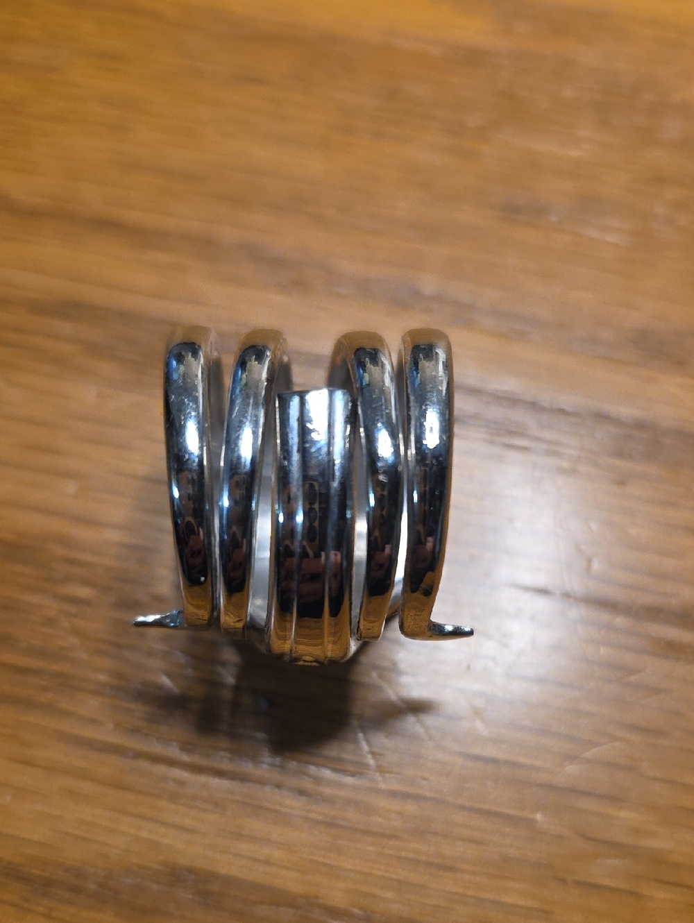 Yourex 1900's Silver Fork Ring with Scroll Detail Handmade